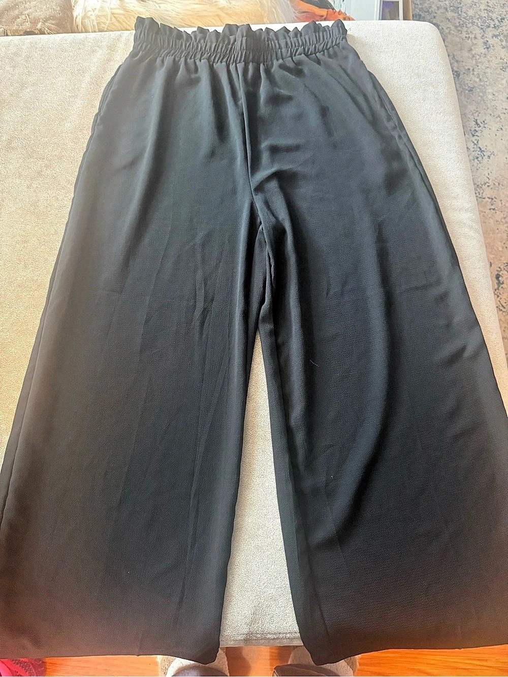 SHEIN Wide Leg Pants in Black Size Medium